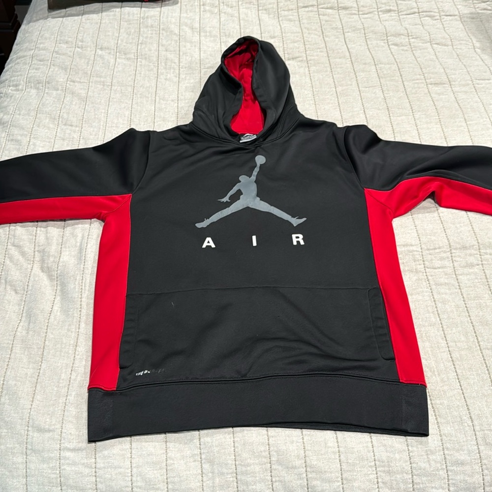 Youth XL Jordan Hoodie Black and Red